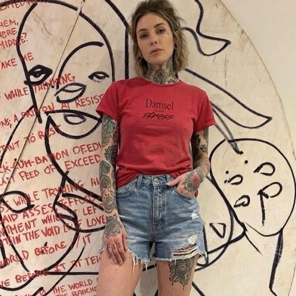 Vintage 90s damsel under stress t shirt